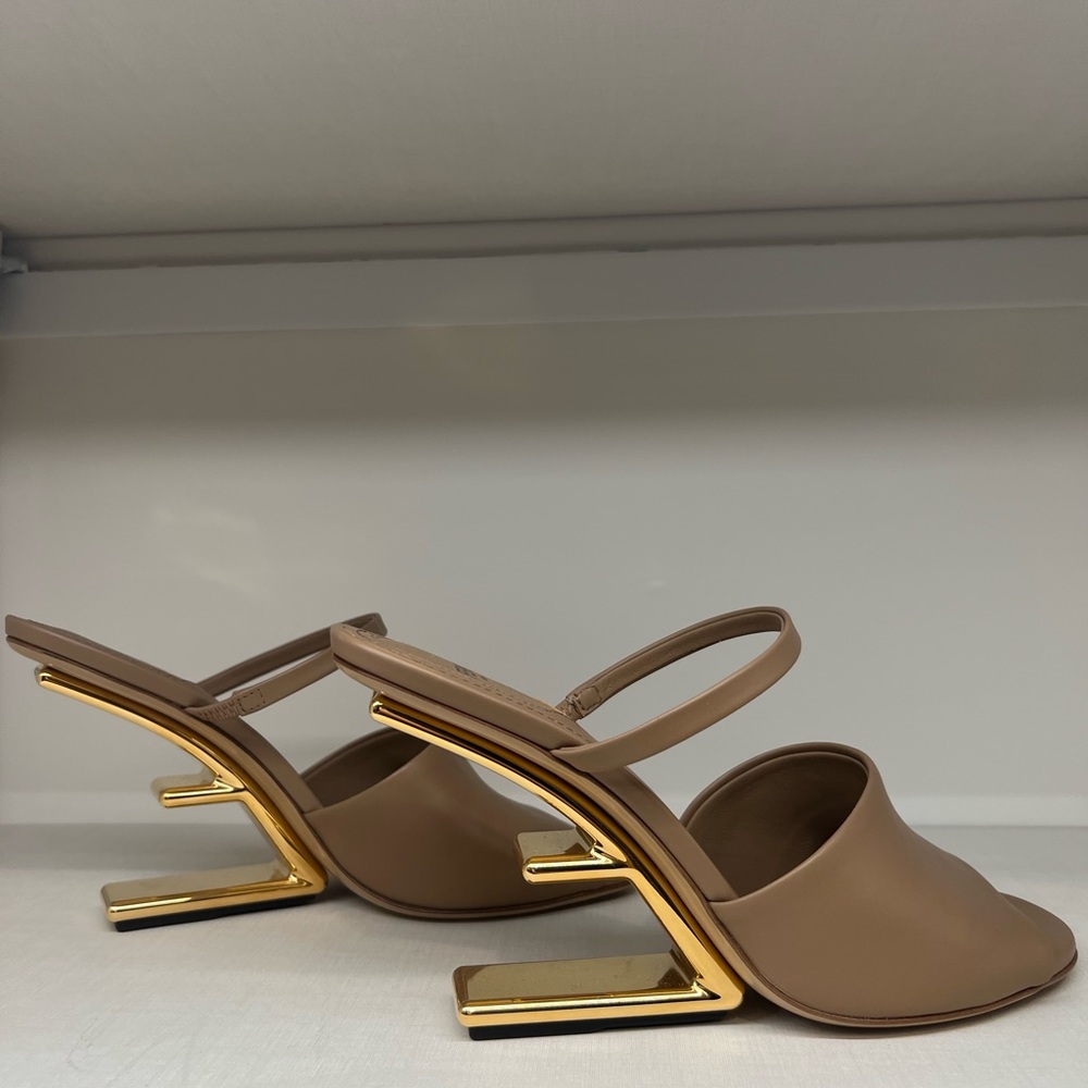 Up for sale: Fendi First Leather High-Heel Sandals - Size 39.5